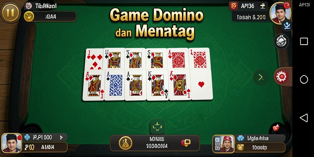 Tampilan gameplay seru dalam permainan Domino API36.