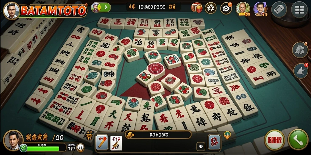 Tampilan gameplay Mahjong dari BATAMTOTO yang menarik dan seru.
