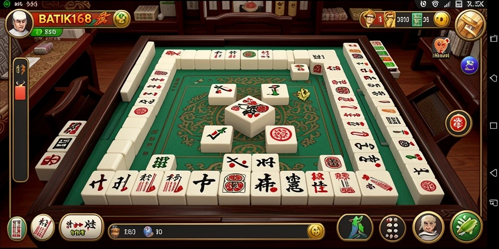 Tampilan gameplay Mahjong yang menarik dalam BATIK168.
