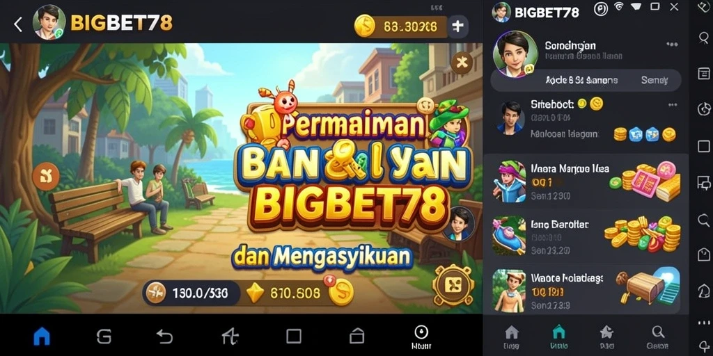 Tangkapan layar utama BIGBET78 menampilkan gameplay yang seru dan interaktif.