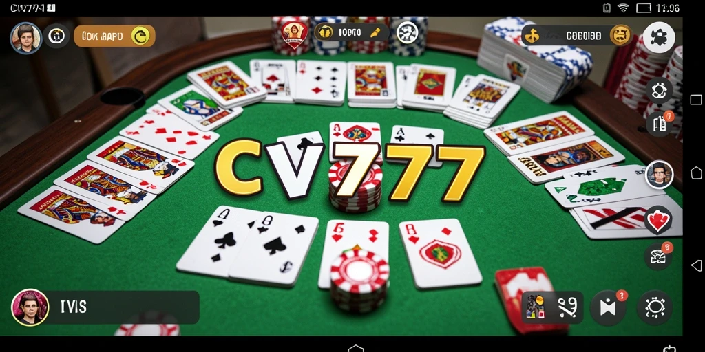 Tampilan gameplay Gaple yang menarik dan interaktif pada CV777.
