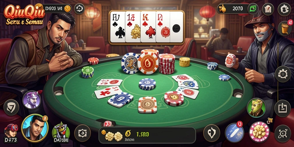 Gambar D73 menampilkan gameplay QiuQiu yang mendebarkan.