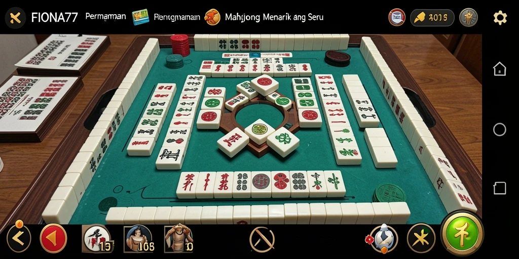 Screenshot gameplay Mahjong FIONA77 yang seru dan menarik.