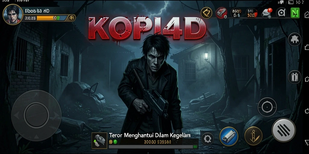 Menampilkan gameplay menyeramkan KOPI4D di tempat gelap dan misterius.