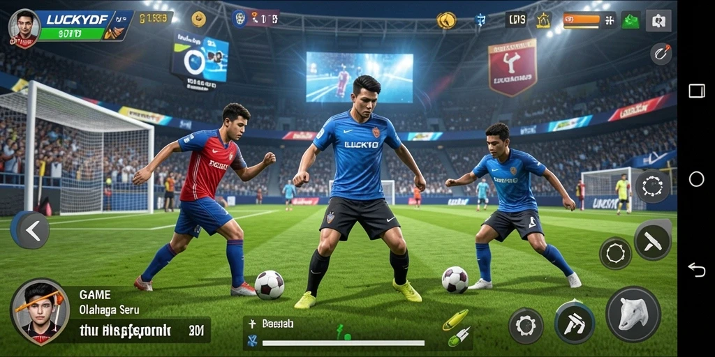 Tampilan gameplay yang mendebarkan dalam LUCKYDF.