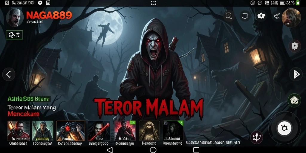 Screenshot gameplay NAGA889 menampilkan suasana mencekam dan horor.