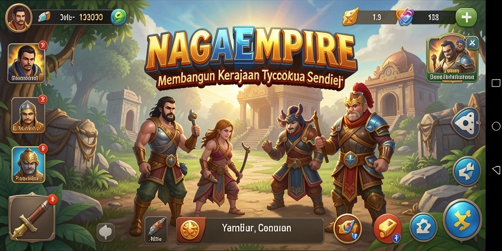 Tampilan gameplay NAGAEMPIRE yang menarik dan mengasyikkan.