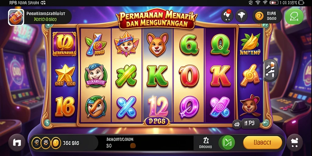 Tampilan menarik dari permainan slot RP8 dengan banyak fitur bonus.
