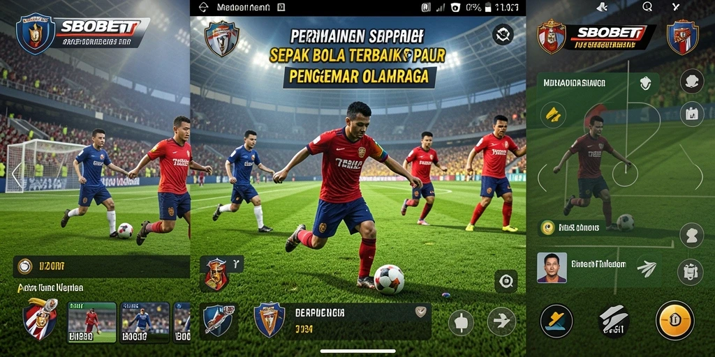 Tangkapan layar utama SBOBET menampilkan gameplay taruhan sepak bola.
