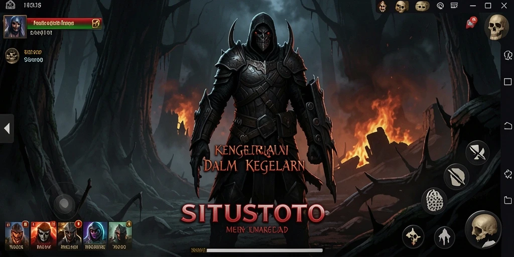 Screenshot gameplay SITUSTOTO menampilkan suasana menakutkan dan mencekam.
