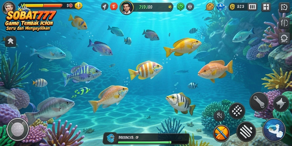 Screenshot gameplay Tembak Ikan yang mengasyikkan.