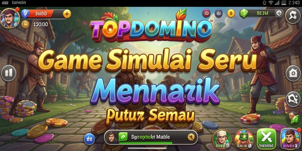 Screenshot gameplay TOPDOMINO menampilkan aksi seru dan grafis yang menarik.