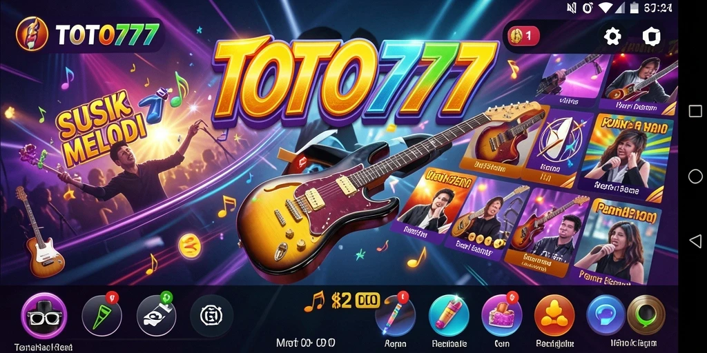 Tampilan gameplay TOTO777 dengan musik yang menyenangkan.